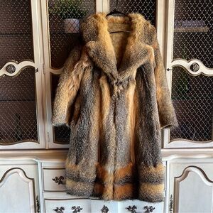 Fox fur vintage coat